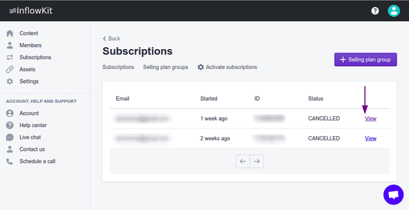 subscription list