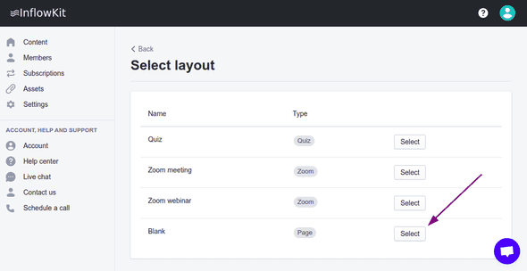 Screenshot showing course settings
