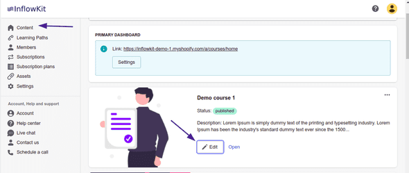 Screenshot online store